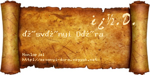 Ásványi Dóra névjegykártya